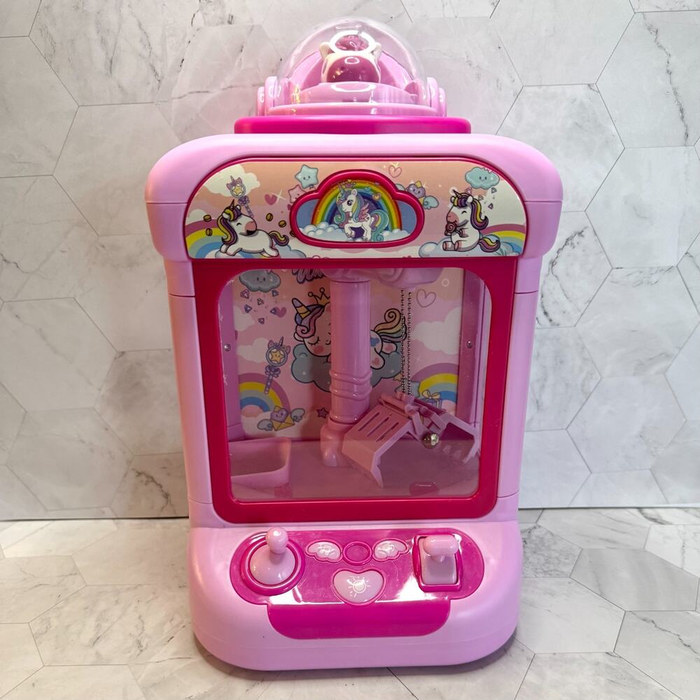 Mini Claw Vending Machine for Kids Pink Unicorn Arcade Machine Only Works in EUC